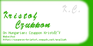 kristof czuppon business card